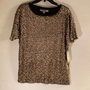 Ruff Hewn Grey sequined top